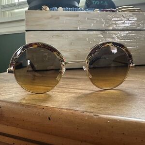 Alain Mikli 631 sunglasses gold and brown